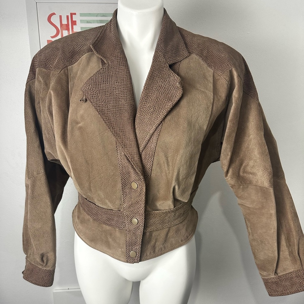 Vintage Byrnes and Baker Leather Jacket Bomber Coat